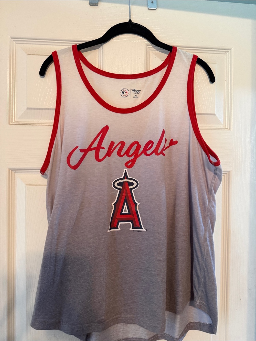Los Angeles Angels Ombre Tank Top - Red & Gray